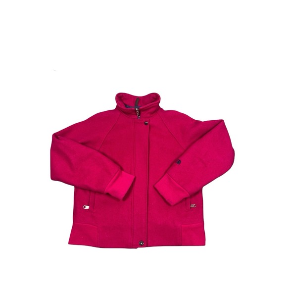 Vintage 80s The North Face Fucia Pink‎ Wool Medium Woman's Jacket - Picture 1 of 6